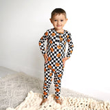 Two Piece Jammies | Checkered Pumpkins