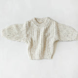 Chunky Knit Sweater | White Speckle