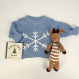 Chunky Knit Sweater | Blue | Snowflake