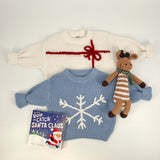 Chunky Knit Sweater | Blue | Snowflake