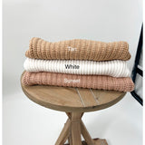 Chunky Knit Sweater | Tan | Name Embroidery