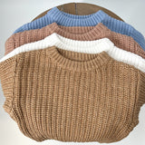 Chunky Knit Sweater | Tan | Name Embroidery