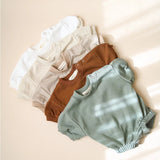 Bubble Romper | Brown | Name Embroidery