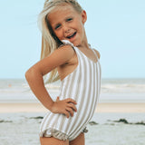 Crossback One Piece | Ash Stripe