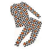 Two Piece Jammies | Checkered Pumpkins