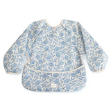 Long Sleeve Bib | Blue Flowers