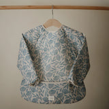 Long Sleeve Bib | Blue Flowers