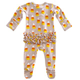 Zip Romper | Candy Corn