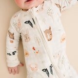 Zip Romper | Farm Animals