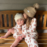 Ribbed Bamboo Bubble Romper | Football