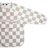 Grayson Long Sleeve Bib | Checkered Print Khaki