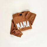 Mama Waffle Sleeve Crewneck |Faded Autumn