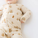 Zip Romper | Gingerbread