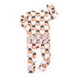 Zip Romper | Ruffle Pumpkins