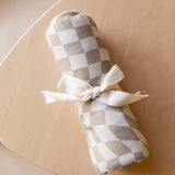 Muslin Swaddle Blanket | Wavy Checker